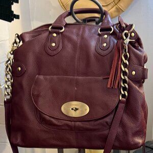 Elda Verney Burgundy Leather Bag - well loved and in beautiful condition